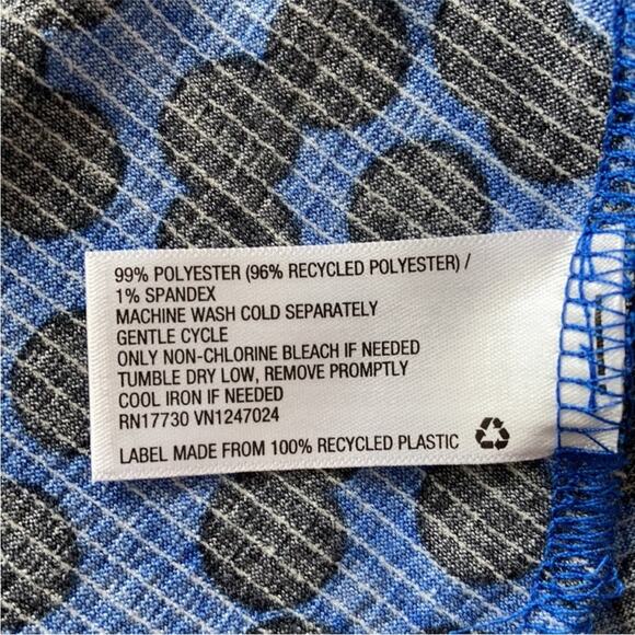 Ava & Viv Blue Polka Dot Long Sleeve Knot Front Blouse - Picture 4 of 10